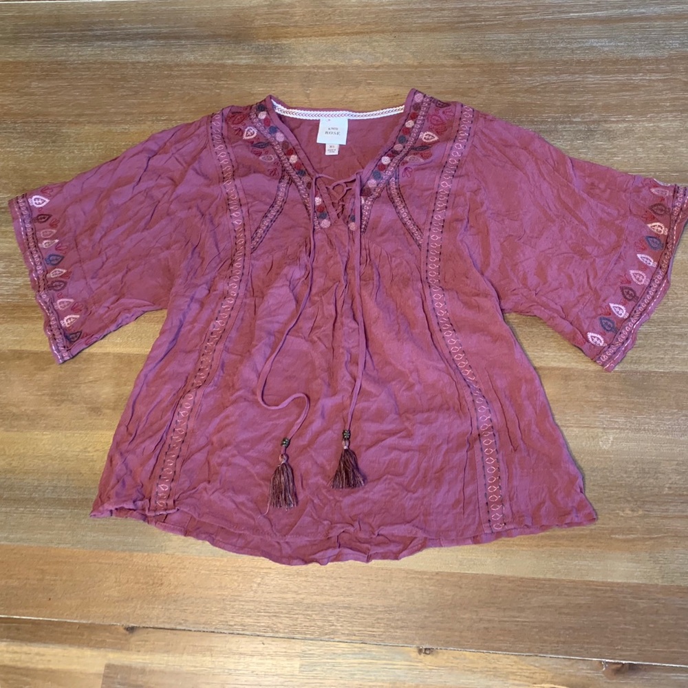 mauve knox rose blouse